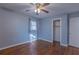 Bright bedroom with hardwood floors and spacious closet at 1110 1St Nw St, Atlanta, GA 30318