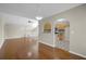 Open dining area with hardwood floors and kitchen views at 3018 Crest Ridge Sw Cir, Marietta, GA 30060