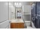 Simple bathroom with single vanity and shower/tub combo at 552 Lawton Bridge Sw Rd, Smyrna, GA 30082