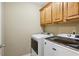 Laundry room with washer, dryer, and cabinets at 552 Lawton Bridge Sw Rd, Smyrna, GA 30082