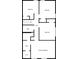 Two-story floor plan with three bedrooms and two baths at 4611 Eberline Ct, Stone Mountain, GA 30083