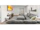 Cozy living room featuring a large sectional sofa and hardwood floors at 4611 Eberline Ct, Stone Mountain, GA 30083