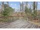 Wooden deck overlooking a wooded area at 3781 Narmore Ne Dr, Atlanta, GA 30319
