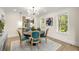 This dining area boasts seating for four, hardwood floors, and an open view into the kitchen at 490 Rock Springs Ne Rd, Atlanta, GA 30324