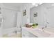 Clean bathroom with shower/tub combo, white vanity, and modern fixtures at 525 Parkway Ne Dr # 404, Atlanta, GA 30354