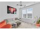 Bright living room featuring a comfortable sofa and large artwork at 525 Parkway Ne Dr # 404, Atlanta, GA 30354