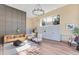 Lobby with comfortable seating, package lockers, and modern chandelier at 525 Parkway Ne Dr # 404, Atlanta, GA 30354