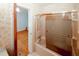 Bathroom with shower/tub combo and updated vanity at 2963 Thompson Cir, Decatur, GA 30034