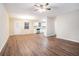 Spacious living room with hardwood floors and an open kitchen at 3355 Renault Se Rd, Atlanta, GA 30354