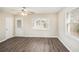 Spacious living room featuring wood-look flooring and neutral walls at 2352 Scotty Cir, Decatur, GA 30032