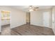 Bright living room with wood-look flooring and ceiling fan at 2352 Scotty Cir, Decatur, GA 30032