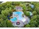Community pool with lap lanes, a leisure pool, and a water playground at 505 Blue Mountain Rise, Canton, GA 30114
