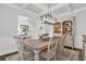 Dining room featuring a wooden table and a rustic hutch at 505 Blue Mountain Rise, Canton, GA 30114