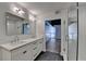 Bright bathroom with double vanity and walk in shower at 260 18Th Nw St # 10203, Atlanta, GA 30363