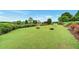 Level backyard featuring a manicured lawn with garden and hardscape for a relaxed outdoor experience at 205 Glenbrook Ln, Canton, GA 30115