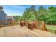 Inviting wooden deck showcasing comfortable seating and scenic backyard views for serene outdoor relaxation at 205 Glenbrook Ln, Canton, GA 30115