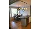 Eat-in kitchen with granite island and hardwood floors at 205 Glenbrook Ln, Canton, GA 30115