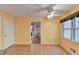 Bright dining area with cork flooring and view to kitchen at 947 Pinbrook Dr, Lawrenceville, GA 30043