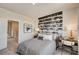 Bright bedroom with a double bed and a workspace at 131 Bennett Farm Dr, Loganville, GA 30052