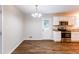 Dining room features hardwood floors and access to the backyard at 2617 Miriam Ln, Decatur, GA 30032