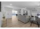Open concept living and dining area with hardwood floors at 2233 Troutdale Dr, Decatur, GA 30032