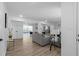 Spacious living area featuring hardwood floors and a view to the backyard at 2233 Troutdale Dr, Decatur, GA 30032