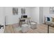 Spacious home office with a desk, chair and two ottomans at 2233 Troutdale Dr, Decatur, GA 30032