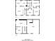 Two-story house floor plan, 1462 sq ft, includes 3 bedrooms, 2 baths, and a garage at 4424 Malibu Dr, Decatur, GA 30035