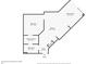 One bedroom floor plan with open kitchen and living area at 400 W Peachtree Nw St # 2303, Atlanta, GA 30308