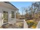 Back porch with access to backyard, white railing and siding at 1630 Bettis Tribble Gap Rd, Cumming, GA 30040