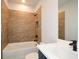 Bathroom with shower, tub and modern vanity at 5435 Crestline View Rd, Cumming, GA 30028