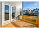 Spacious deck with view of backyard and neighborhood at 5435 Crestline View Rd, Cumming, GA 30028