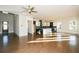 Open concept kitchen with modern cabinetry and island at 5435 Crestline View Rd, Cumming, GA 30028