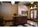 Lobby with marble and dark wood reception desk at 32 Peachtree St # 403, Atlanta, GA 30303