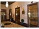 Elegant lobby with marble floors and gold elevators at 32 Peachtree St # 403, Atlanta, GA 30303