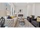 Living room with electric fireplace, comfortable seating, and large windows at 456 Parkway Ne Dr # 12, Atlanta, GA 30308