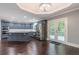 Open kitchen with stainless steel appliances and island at 9635 Haverhill Ln, Johns Creek, GA 30022