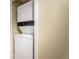 Stackable washer and dryer in a dedicated laundry closet at 230 E Ponce De Leon Ave # 317, Decatur, GA 30030