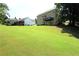 Large backyard with lush green grass and homes in background at 3854 Heritage Crest Pkwy, Buford, GA 30519