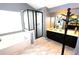 Bathroom with soaking tub, walk-in shower, and dark wood cabinets at 3854 Heritage Crest Pkwy, Buford, GA 30519