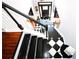 Black and white checkered floor adds character to this staircase at 3854 Heritage Crest Pkwy, Buford, GA 30519
