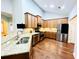 Modern kitchen with stainless steel appliances and granite countertops at 4140 Lanier Ridge Walk # 104, Cumming, GA 30041