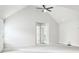 Primary bedroom showcasing high ceilings and a ceiling fan at 189 Aylesbury Blvd, Mcdonough, GA 30252