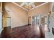 Living room with hardwood floors and high ceilings at 2870 The Terraces Way, Dacula, GA 30019