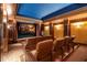 A cozy home theater features leather seating, a large screen, and elegant wood trim at 3685 Paces Ferry Nw Rd, Atlanta, GA 30327