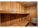 A private cedar sauna featuring multiple tiered benches at 3685 Paces Ferry Nw Rd, Atlanta, GA 30327
