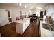 Modern kitchen with a large island, hardwood floors, and stainless steel appliances at 1401 Boulevard Se, Atlanta, GA 30315