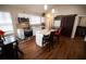 Modern kitchen with granite countertops and island seating at 1401 Boulevard Se, Atlanta, GA 30315