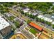 Aerial view of vibrant town center with shops and restaurants at 211 Morris Ln, Woodstock, GA 30188