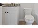 Simple bathroom with single vanity and updated toilet at 113 Creekview Ln, Canton, GA 30115